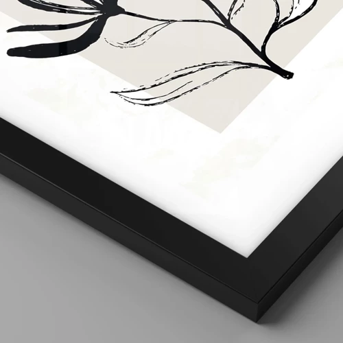 Poster in cornice nera - Uno schizzo per l'erbario - 50x70 cm