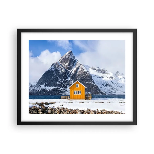 Poster in cornice nera - Vacanze scandinave - 50x40 cm