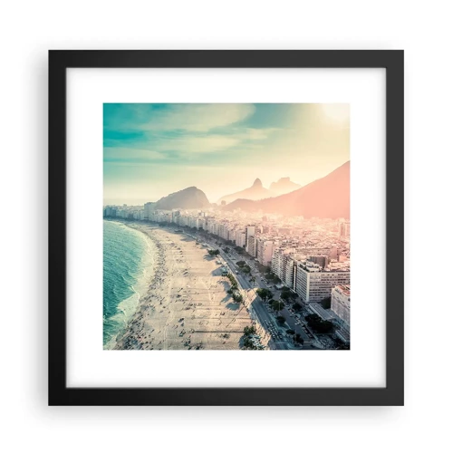 Poster in cornice nera - Vacanze senza fine a Rio - 30x30 cm