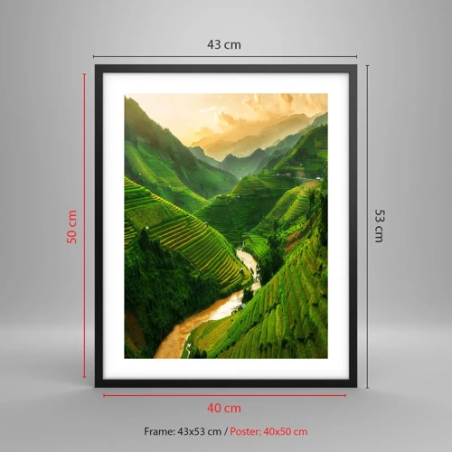 Poster in cornice nera - Valle del Vietnam - 40x50 cm