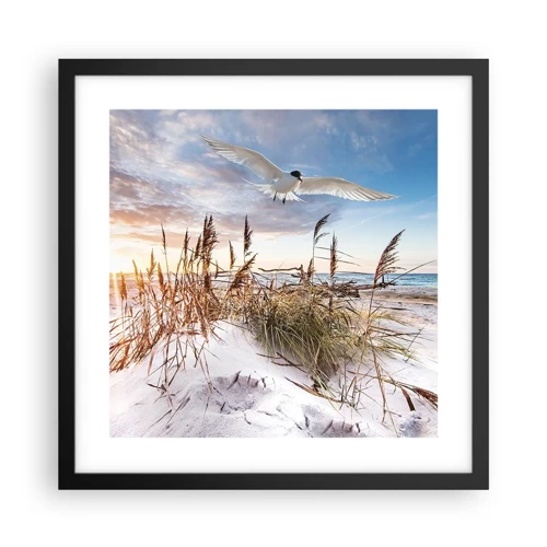 Poster in cornice nera - Vento dal mare - 40x40 cm