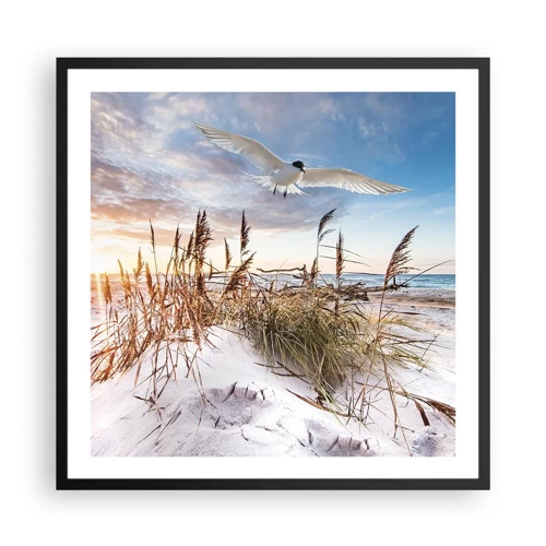 Poster in cornice nera - Vento dal mare - 60x60 cm