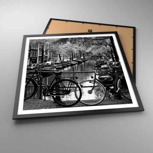 Poster in cornice nera - Vista molto olandese - 60x60 cm