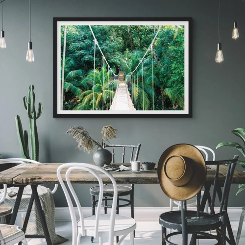 Poster in cornice nera - Welcome to the jungle! - 70x50 cm