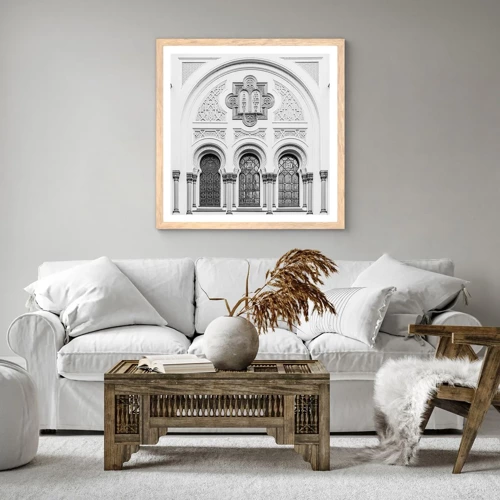 Poster in cornice rovere chiaro - Al confine delle culture - 40x40 cm