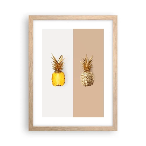 Poster in cornice rovere chiaro - Ananas per due - 30x40 cm