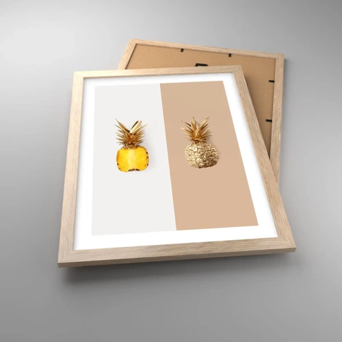 Poster in cornice rovere chiaro - Ananas per due - 30x40 cm