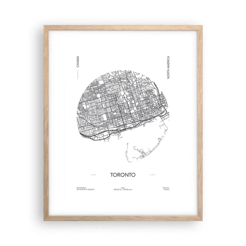 Poster in cornice rovere chiaro - Anatomia di Toronto - 40x50 cm