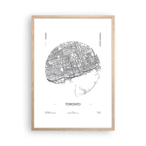 Poster in cornice rovere chiaro - Anatomia di Toronto - 50x70 cm