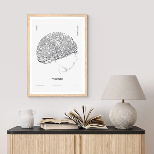 Poster in cornice rovere chiaro - Anatomia di Toronto - 50x70 cm