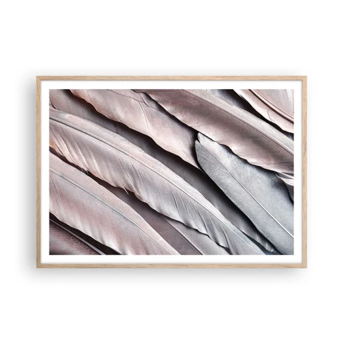 Poster in cornice rovere chiaro - Argento rosato - 100x70 cm