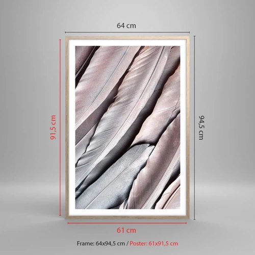 Poster in cornice rovere chiaro - Argento rosato - 61x91 cm