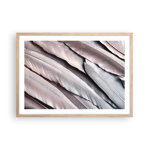 Poster in cornice rovere chiaro - Argento rosato - 70x50 cm