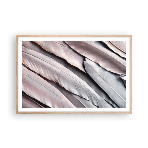 Poster in cornice rovere chiaro - Argento rosato - 91x61 cm