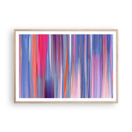 Poster in cornice rovere chiaro - Ascensione arcobaleno - 100x70 cm