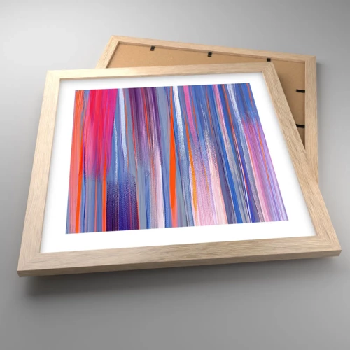 Poster in cornice rovere chiaro - Ascensione arcobaleno - 30x30 cm