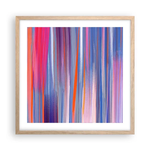 Poster in cornice rovere chiaro - Ascensione arcobaleno - 50x50 cm