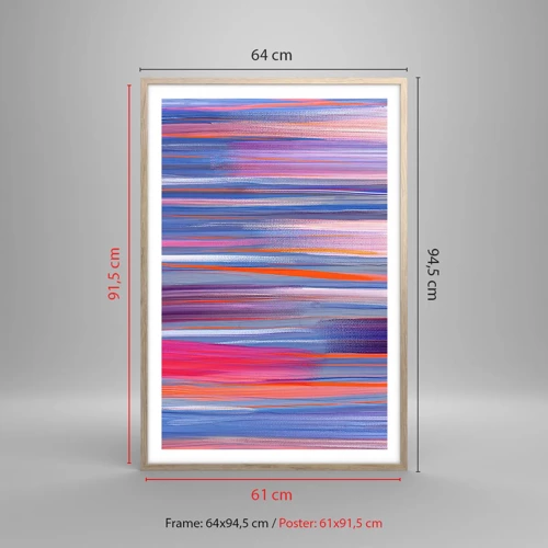 Poster in cornice rovere chiaro - Ascensione arcobaleno - 61x91 cm