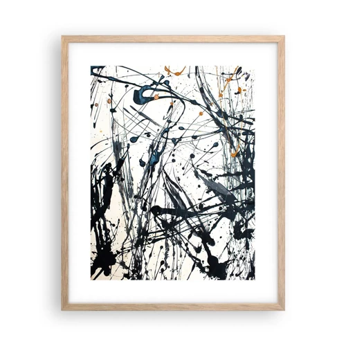 Poster in cornice rovere chiaro - Astrazione espressionistica - 40x50 cm