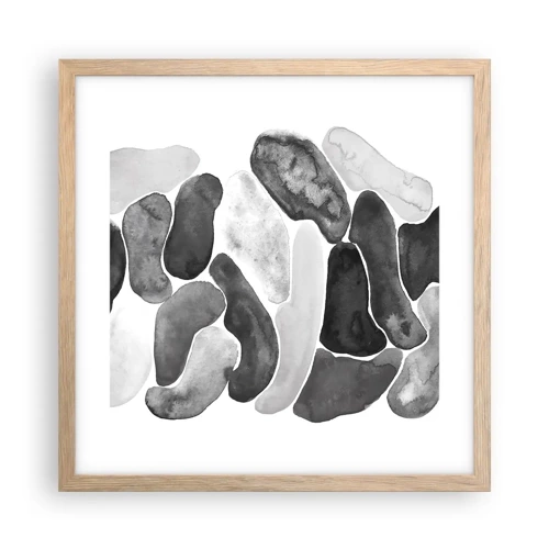 Poster in cornice rovere chiaro - Astrazione rocciosa - 40x40 cm