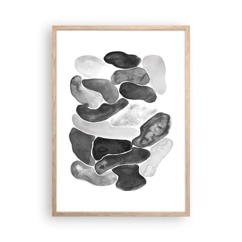 Poster in cornice rovere chiaro - Astrazione rocciosa - 50x70 cm