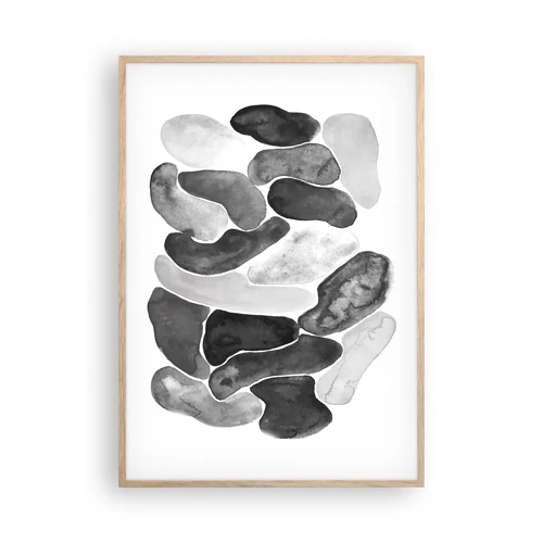 Poster in cornice rovere chiaro - Astrazione rocciosa - 70x100 cm