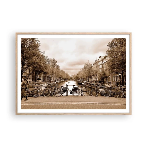 Poster in cornice rovere chiaro - Atmosfera olandese - 100x70 cm
