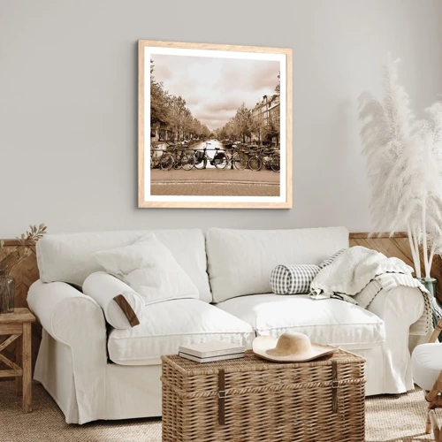 Poster in cornice rovere chiaro - Atmosfera olandese - 40x40 cm