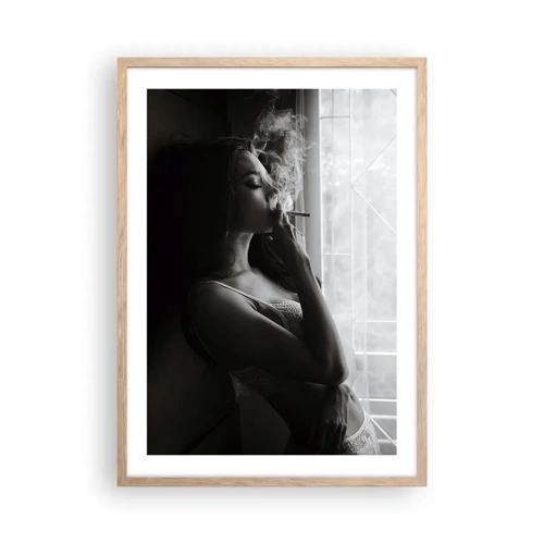 Poster in cornice rovere chiaro - Attimo sensuale - 50x70 cm