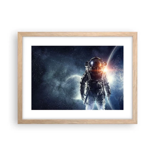 Poster in cornice rovere chiaro - Avventura nello spazio - 40x30 cm
