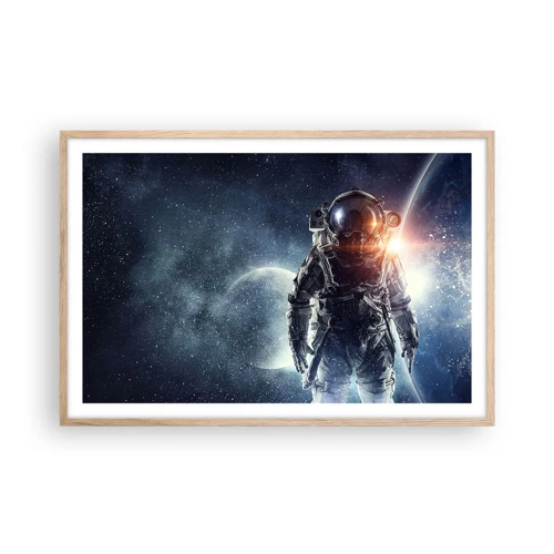 Poster in cornice rovere chiaro - Avventura nello spazio - 91x61 cm