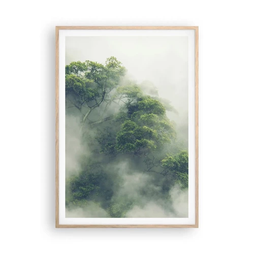 Poster in cornice rovere chiaro - Avvolti dalla nebbia - 70x100 cm