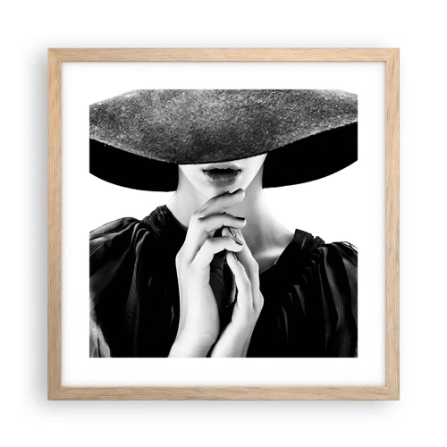 Poster in cornice rovere chiaro - Bellezza celata - 40x40 cm