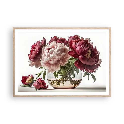 Poster in cornice rovere chiaro - Bellezza in piena fioritura - 100x70 cm
