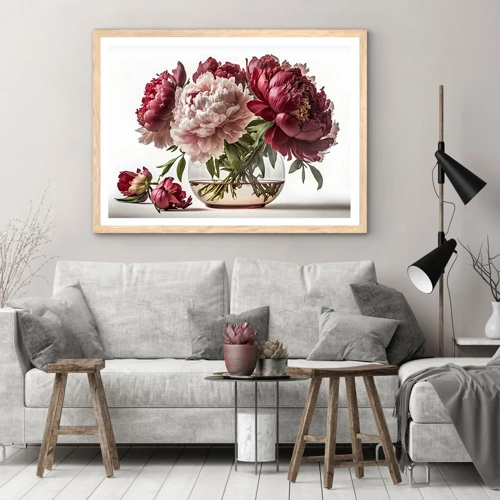 Poster in cornice rovere chiaro - Bellezza in piena fioritura - 100x70 cm