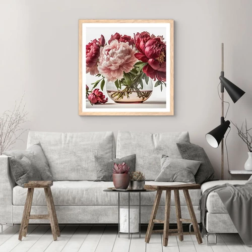 Poster in cornice rovere chiaro - Bellezza in piena fioritura - 40x40 cm