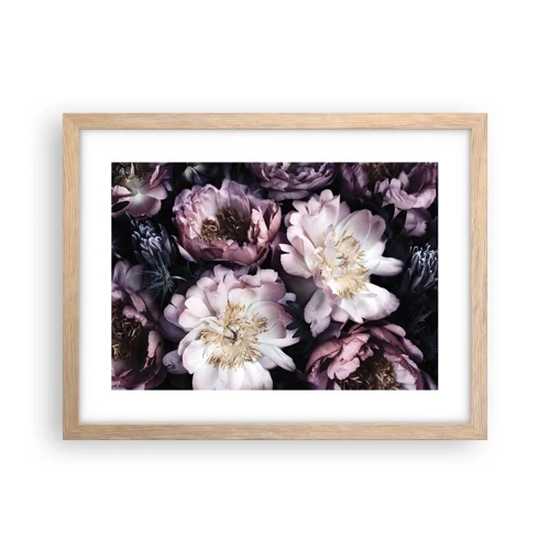 Poster in cornice rovere chiaro - Bouquet nel vecchio stile - 40x30 cm