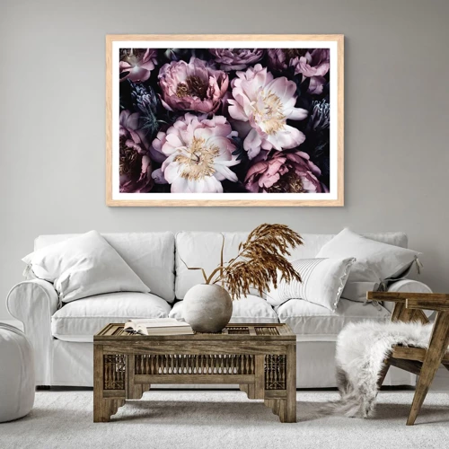 Poster in cornice rovere chiaro - Bouquet nel vecchio stile - 40x30 cm