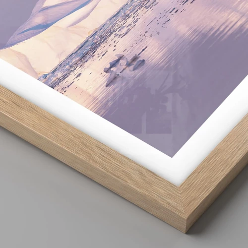 Poster in cornice rovere chiaro - Calore della vela, gelo del ghiaccio - 30x40 cm