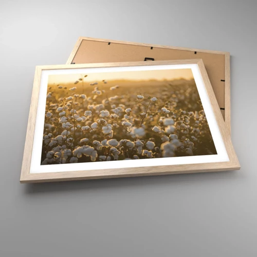 Poster in cornice rovere chiaro - Campo di morbidezza - 50x40 cm