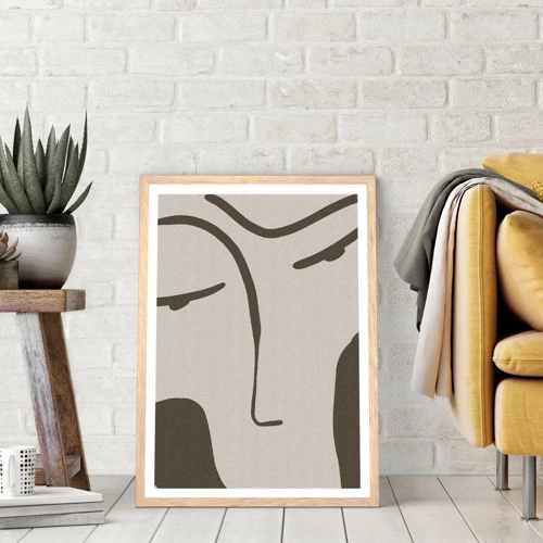 Poster in cornice rovere chiaro - Come un quadro di Modigliani - 40x50 cm