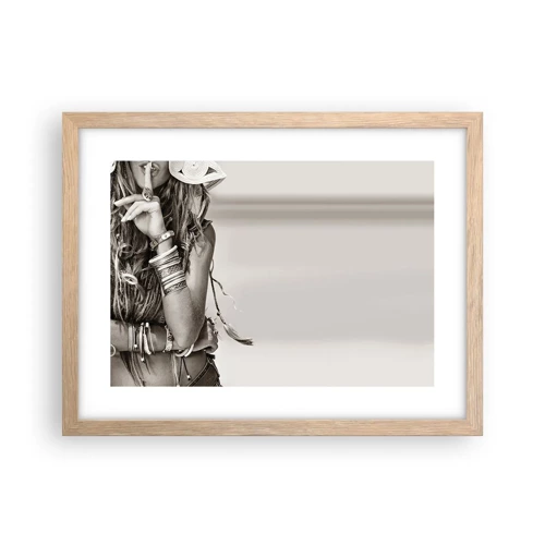 Poster in cornice rovere chiaro - Come una ragazza - 40x30 cm