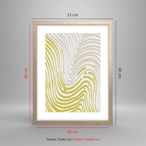 Poster in cornice rovere chiaro - Composizione con lieve deflessione - 30x40 cm