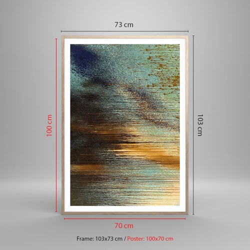 Poster in cornice rovere chiaro - Composizione cromatica non casuale - 70x100 cm