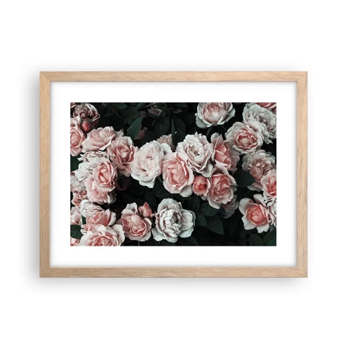 Poster in cornice rovere chiaro - Composizione di rose - 40x30 cm