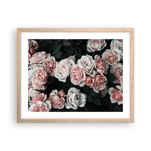 Poster in cornice rovere chiaro - Composizione di rose - 50x40 cm