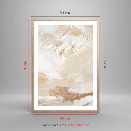 Poster in cornice rovere chiaro - Composizione pastello - 50x70 cm