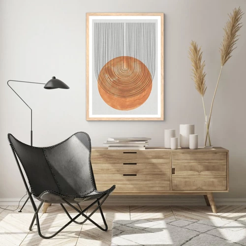 Poster in cornice rovere chiaro - Composizione solare - 30x40 cm