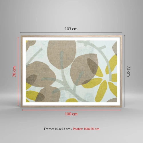 Poster in cornice rovere chiaro - Composizione sotto al sole - 100x70 cm