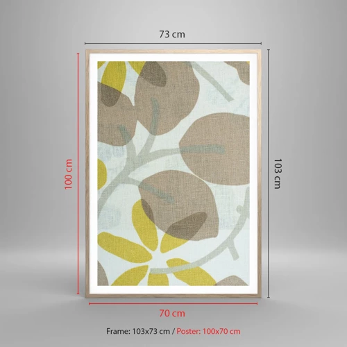 Poster in cornice rovere chiaro - Composizione sotto al sole - 70x100 cm